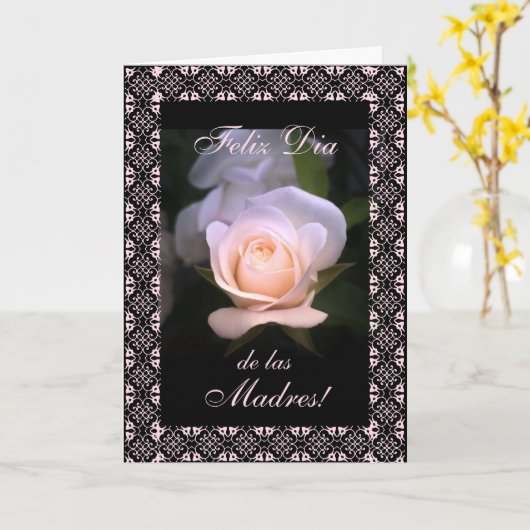 スペイン語: 母の日/Dia de las madres カード (黄色い花)