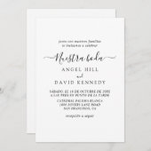 スペイン語, 私たちの結婚式 結婚式招待状 招待状 (正面/裏面)