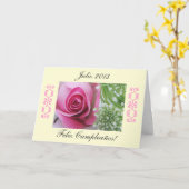 スペイン語: 誕生日かCumpleaños カード (黄色い花)