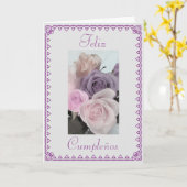 スペイン語: 誕生日Cumpleanos カード (黄色い花)