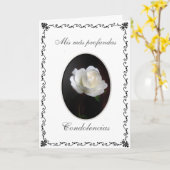 スペイン語: Condolencias: ローザblanca カード (黄色い花)