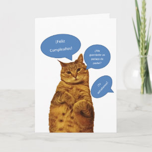 スペイン語: Cumpleanosのgatito カード