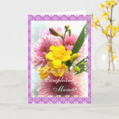 スペイン語: Cumpleanos de mama? カード (黄色い花)