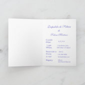 スペイン語: Despedida de Soltera/ブライダルシャワー 招待状 (内部)