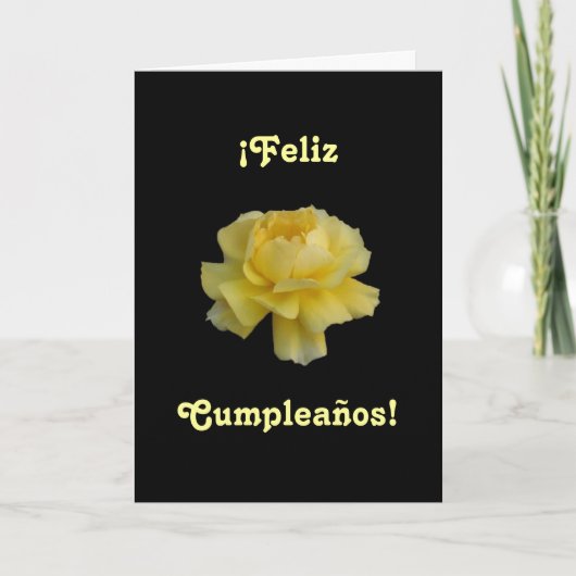 スペイン語: Feliz Cumpleaños-の誕生日 カード (正面)