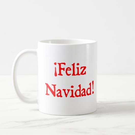 スペイン語 Feliz Navidad コーヒーマグカップ (左)