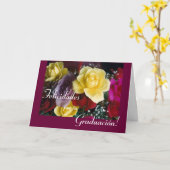 スペイン語: Graduacion/卒業の花 カード (黄色い花)