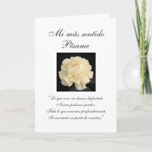 スペイン語: Pesame B&Wの悔やみや弔慰カード カード