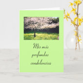 スペイン語: Pesame /Sympathy カード (黄色い花)
