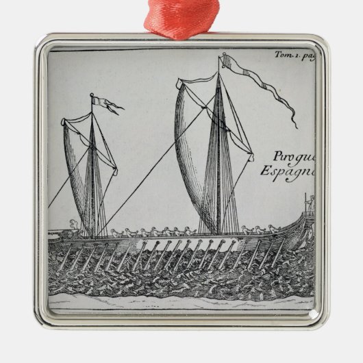 スペイン語Ship メタルオーナメント (正面)
