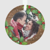スペイン風の家族写真 Feliz Navidad オーナメント (裏面)