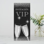 スペイン風ゴージャスシルバーVIPバースデーパーティー 招待状 (スタンド正面)