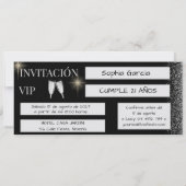 スペイン風ゴージャスシルバーVIPバースデーパーティー 招待状 (裏面)