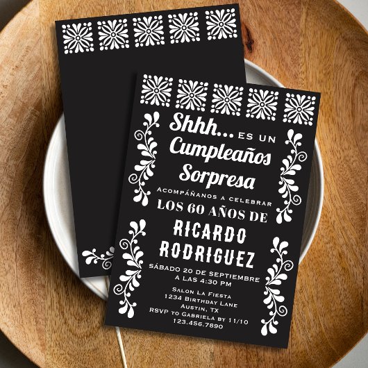スペイン風タラベラのサプライズバースデーパーティー 招待状