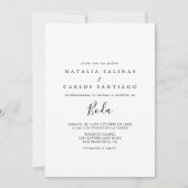 スペイン風フロント＆バックの結婚式 招待状 (正面)