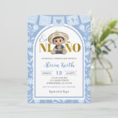 スペイン風ブルーアーチ Cielito Lindo Es Nino ベビーシャワー 招待状 (スタンド正面)