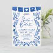 スペイン風ブルータラベラフレーム Nuestra Boda 招待状 (スタンド正面)