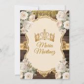 スペイン風ホワイトクリーム花木 ミス キンセ 招待状 (裏面)