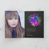 スペイン風マルディグラス 水彩フラワー キンセアニェーラ サンキューカード (内部)