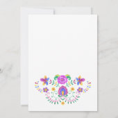 スペイン風メキシコンフィエスタ フローラル 22歳の誕生日パーティー 招待状 (裏面)