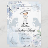 スペイン風メキシコ銀チャロ洗礼招待状 招待状 (正面/裏面)