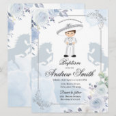 スペイン風メキシコ シルバー チャロ 洗礼 招待状 (正面/裏面)