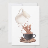 スペイン風ユニークコーヒースプラッシュ70歳誕生日パーティー 招待状 (裏面)