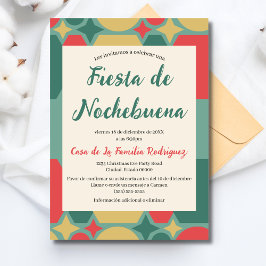 スペイン風レトロなクリスマス+イブ+パーティー 招待状