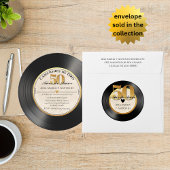 スペイン風レトロビニールレコード 50周年記念 招待状