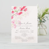 スペイン風水彩花の結婚式招待状 招待状 (スタンド正面)