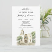 スペイン風結婚式のカテドラルチャーチ 招待状 (スタンド正面)