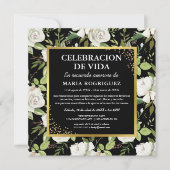 スペイン風追悼式 | Espanol 写真付き葬儀案内 招待状 (正面)