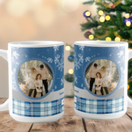 スペイン風 フォト クリスマス おしゃれ 青 コーヒーマグカップ