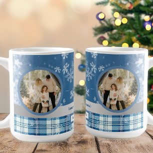 スペイン風 フォト クリスマス おしゃれ 青 コーヒーマグカップ