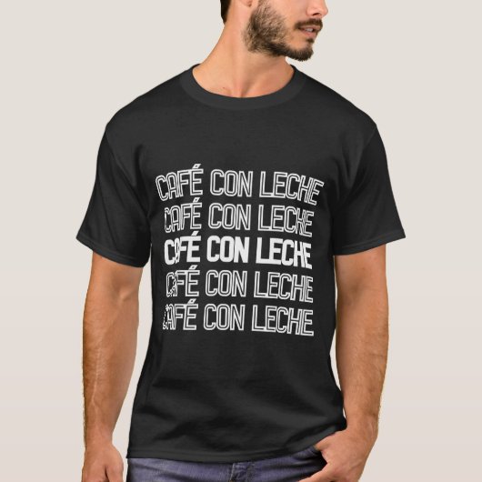 スペイン風 楽しいコーヒー好き カフェコン レチェ Tシャツ (正面)