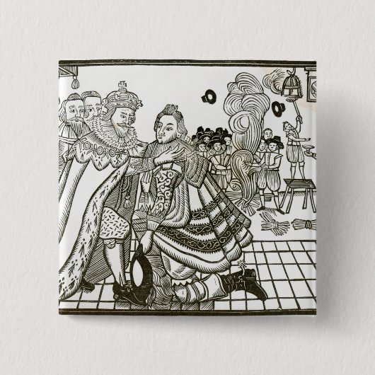 スペイン1623年からのチャールズWelcome Home王子の 缶バッジ (正面)