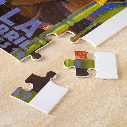 スペイン1949年のセヴィル4月の公平なポスター ジグソーパズル (側面)