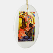 スペイン1949年のセヴィル4月の公平なポスター セラミックオーナメント (右)