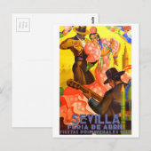 スペイン1949 Seville April Fair Poster ポストカード (正面/裏面)