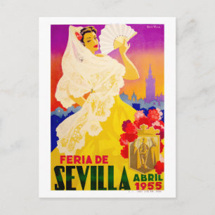 スペイン1955 Seville April Fair Poster ポストカード