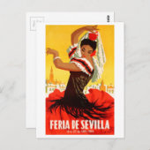 スペイン1959 Seville April Fair Poster ポストカード (正面/裏面)