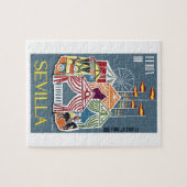 スペイン1960年のセヴィルのフェスティバルポスター ジグソーパズル (横)