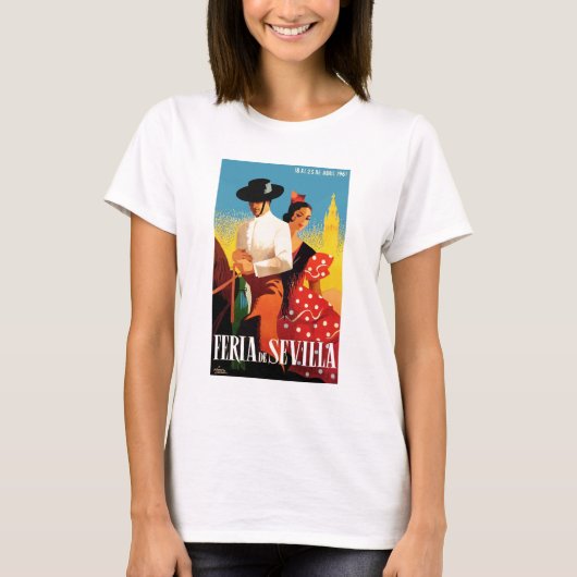 スペイン1961年のセヴィル4月の公平なポスター Tシャツ (正面)