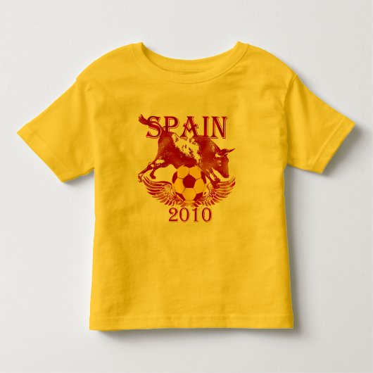 スペイン2010年のトロBullのサッカーのfutbolの乳児のワイシャツ トドラーTシャツ (正面)
