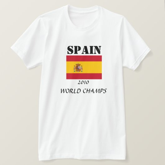 スペイン2010年ワールドシャンズ Tシャツ (デザイン正面)
