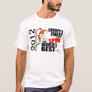 スペイン2012のヨーロッパのコップのチャンピオンのTシャツ Tシャツ