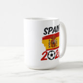 スペイン2026サッカー応援デザイン フラグカラー コーヒーマグカップ (正面右)