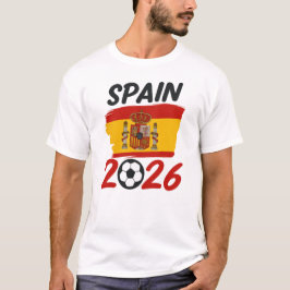 スペイン2026サッカー応援デザイン フラグカラー Tシャツ
