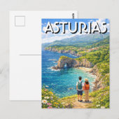 スペイン・アストゥリアス旅行 ポストカード (正面/裏面)
