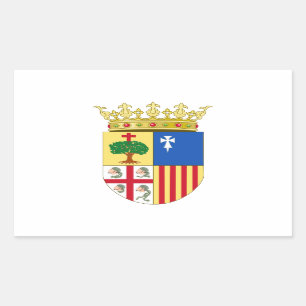 (スペイン)アラゴン紋章付き外衣 長方形シール